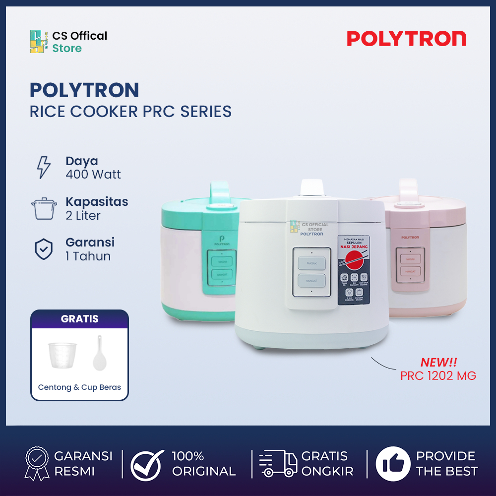 POLYTRON RICE COOKER DONABE 2 Liter PRC 1201Y | Rice Cooker Polytron PRC 1201Y | PRC1201Y | PRC 1201
