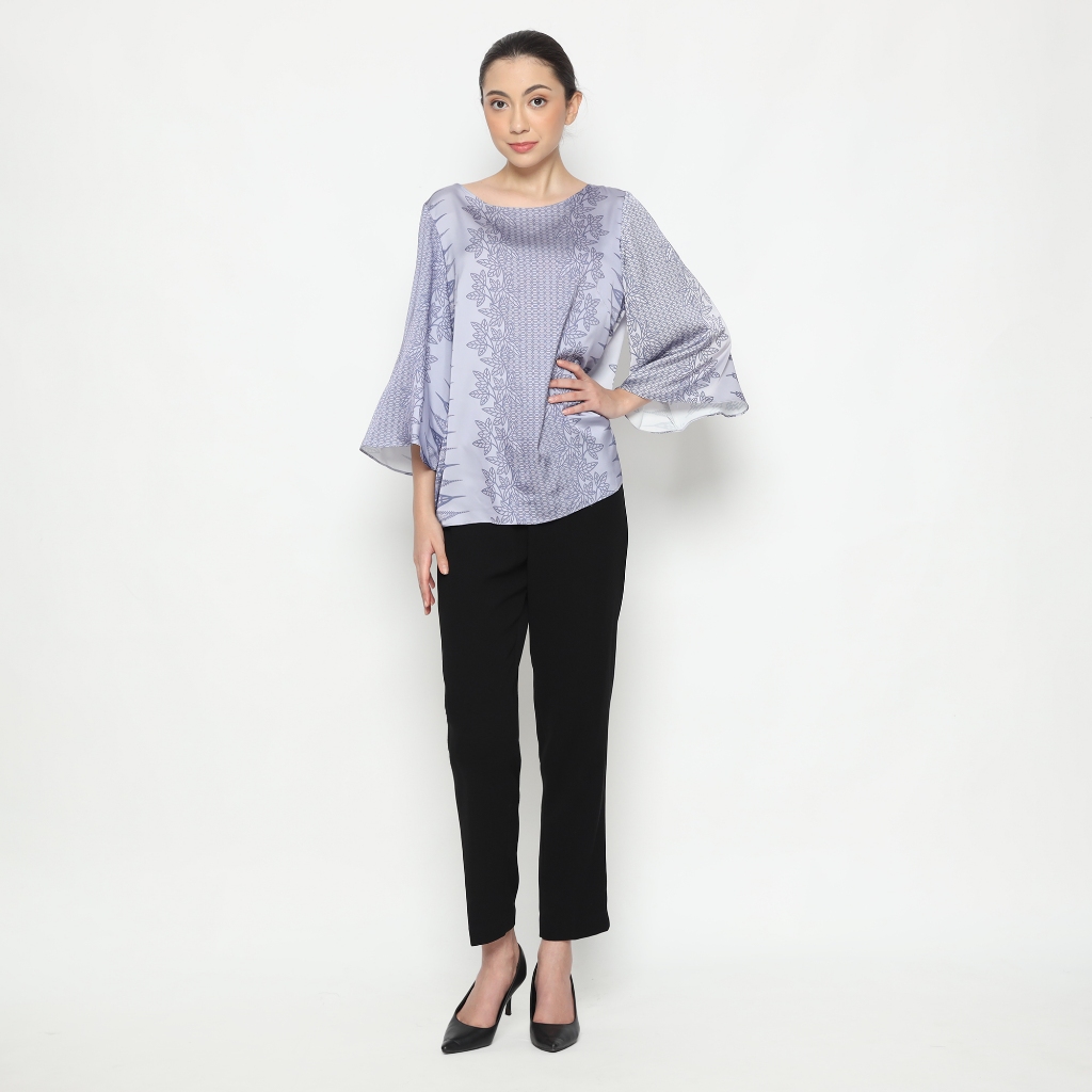 Lyne Halim Blouse Silk Armani, Purple 3248