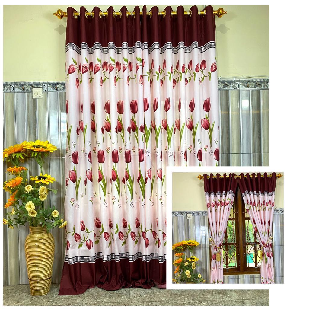 gorden smokring motif LABIRIN BIRU TULIP DAN ANGREK NAVY