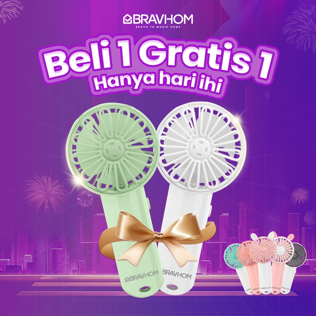 Beli 1 Gratis 1 Kipas Angin Mini Portable 3000mAh Hijau Aromaterapi Karakter Sebagai Dudukan Ponsel 