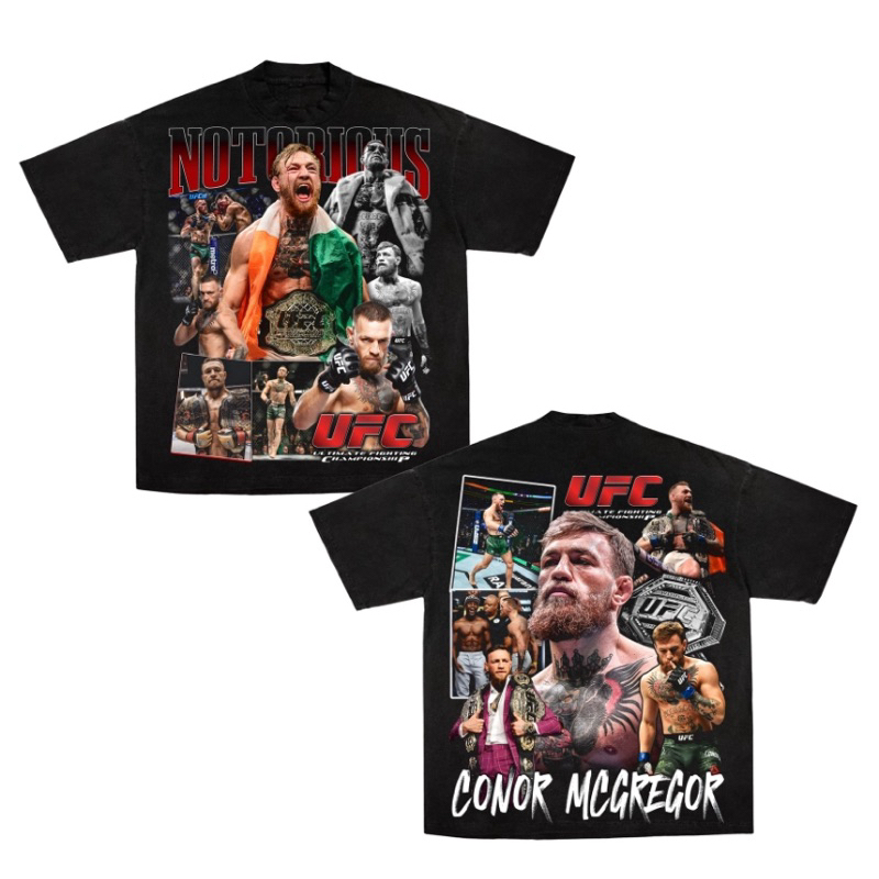 KAOS BAJU OVERSIZED UFC CONOR MCGREGOR HITAM PREMIUM ORIGINAL