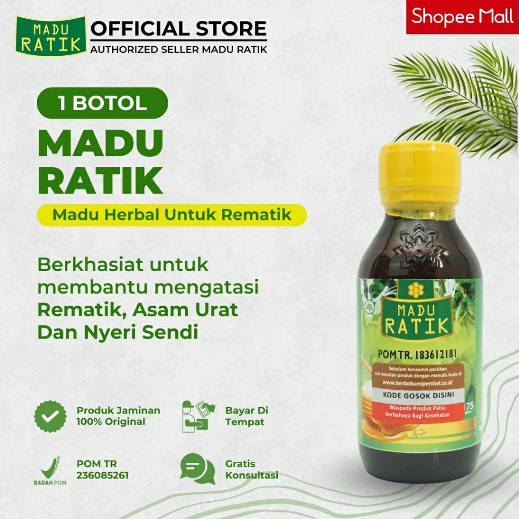 Madu Ratik Herbal Berat Bersih 175 Gram