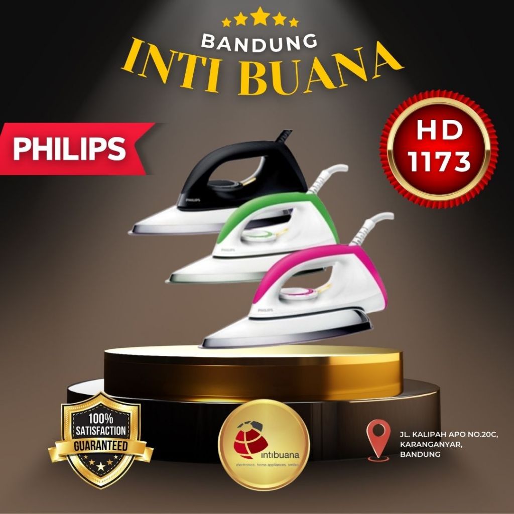 Setrika Philips HD1173 Setrika Philips HD 1173 Gosokan Philips HD1173