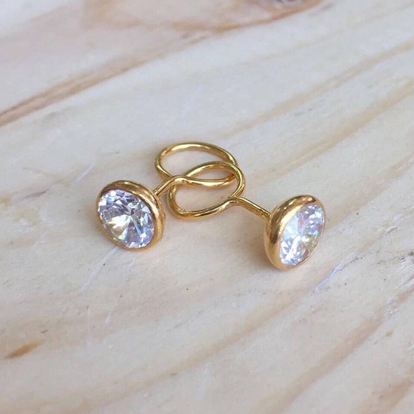 KODE E64Q Anting Bayi Toge 7  75  Giwang Emas Permata Baby Earing