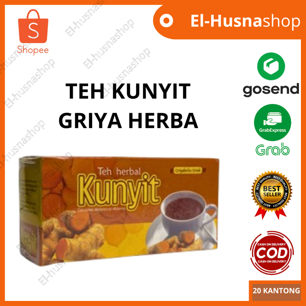 

Teh Celup Kunyit Asli Griya Herba Minuman Herbal Isi 20 Kantong