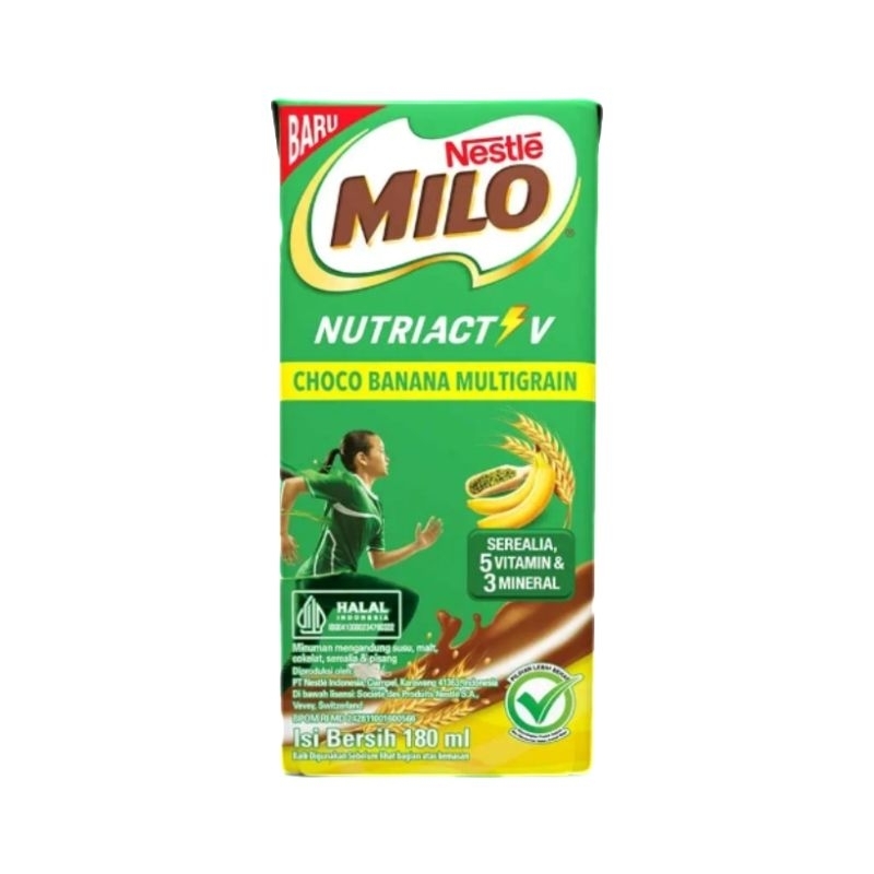 

Milo Healty Drink Uht Nutriactiv Choco Banana 180mL