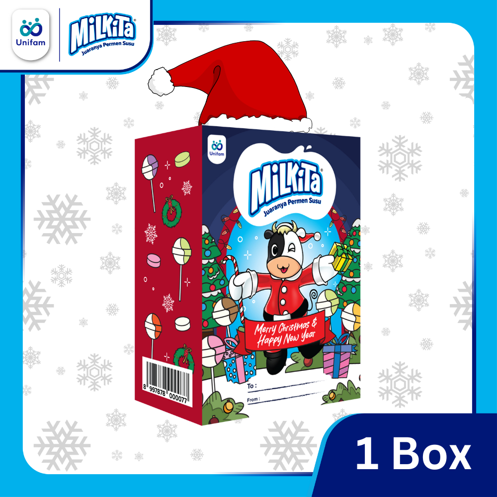 

Milkita Christmas Hampers Natal dan Tahun Baru - Permen Susu 1 Box (Isi 2 Bag Candy 1 Bag Lollipop)