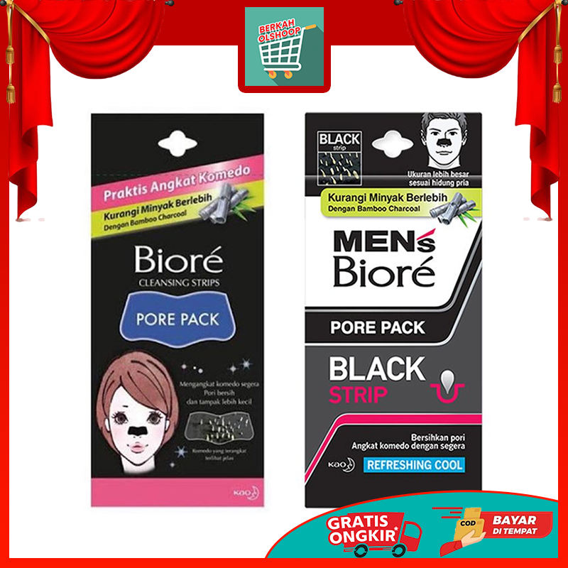 BIORE PORE PACK CLEANSING STRIPS PLESTER AMPUH PENGANGKAT KOMEDO
