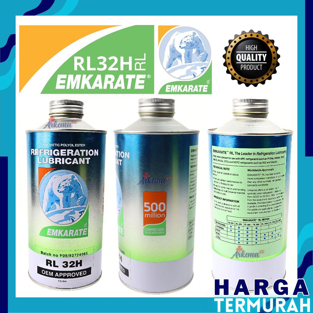 OLI EMKARATE RL32H 1 LITER | OLI COMPRESSOR RL32 H | OLI EMKARATE KALENG RL 32H