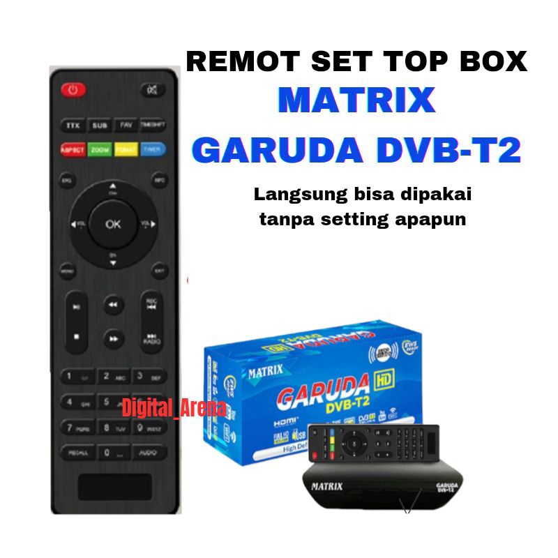 REMOTE SET TOP BOX MATRIX GARUDA