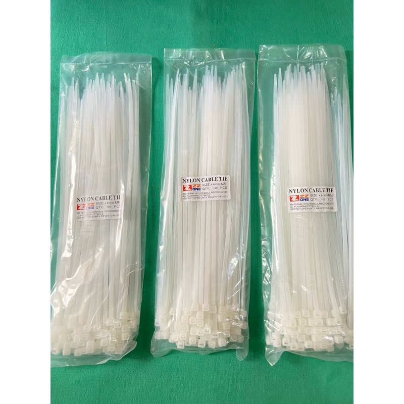 

(100pcs) Cable Ties Putih Tebal 4,8x300mm ZZONE