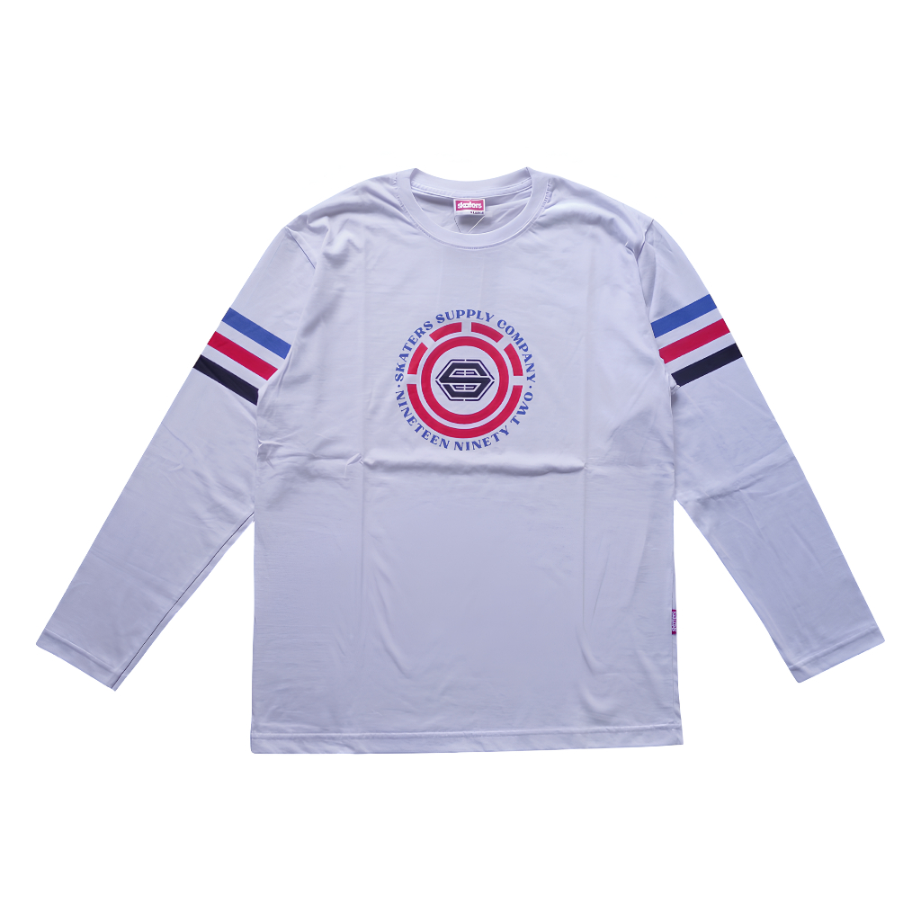 T-Shirt Kaos Tangan Panjang Original Skaters - White