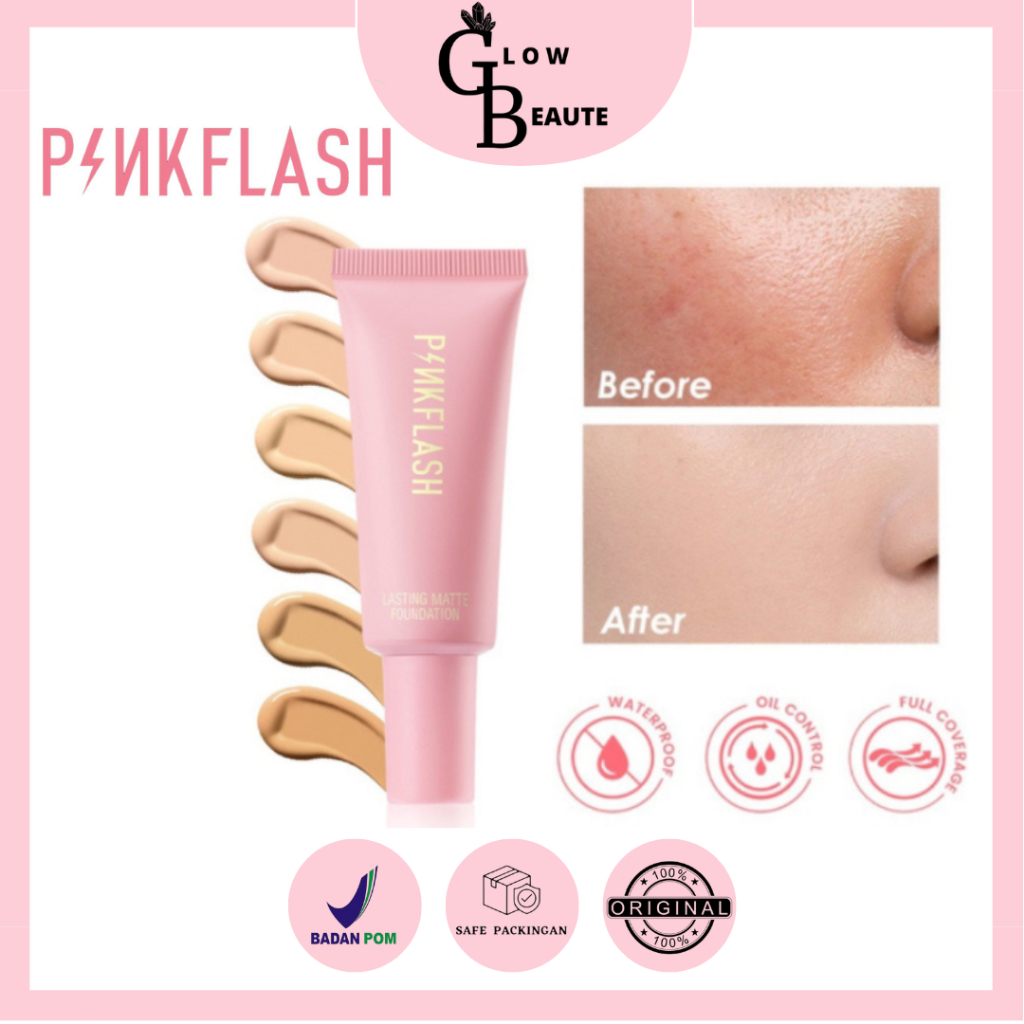 PinkFlash (F03) Foundation Lasting Matte Foundation PinkFlash Foundation Pink Flash Alas Bedak PinkF