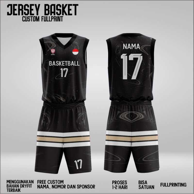 JERSEY BASKET CUSTOM FREE DESIGN FULL PRINTING