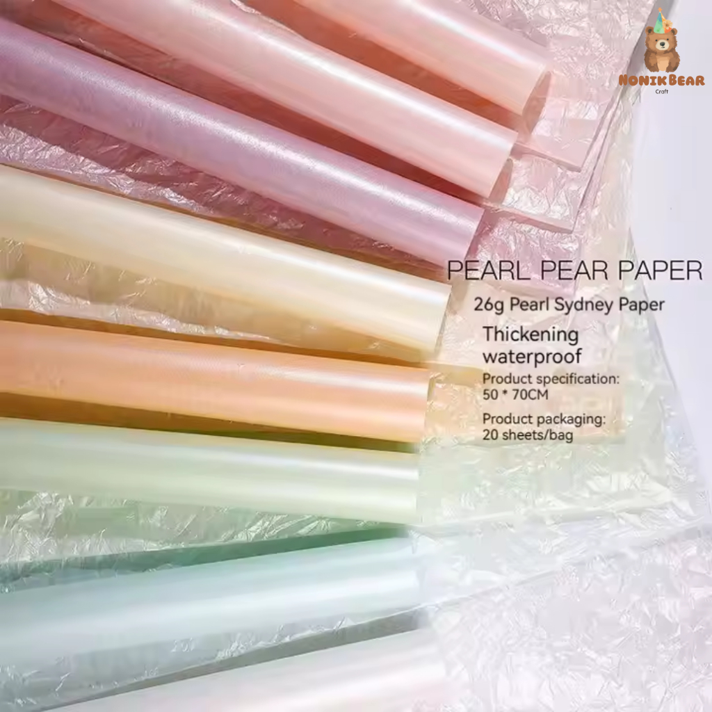 

NONIKBEAR CRAFT Flower Wrapping Paper Pearl Sydney / KERTAS BUNGA Pearl Sydney (5 LEMBAR) Waterproof TERMURAH