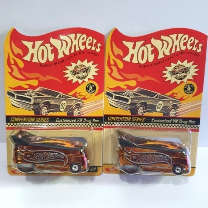 TERBARU HOT WHEELS 2002 CUSTOMIZED VW DRAG BUS PHILIP RIEHLMAN SET
