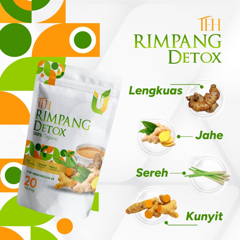 

Teh Rimpang Detox Teh Celup Rempah 100% Organic Membantu Melancarkan Datang Bulan