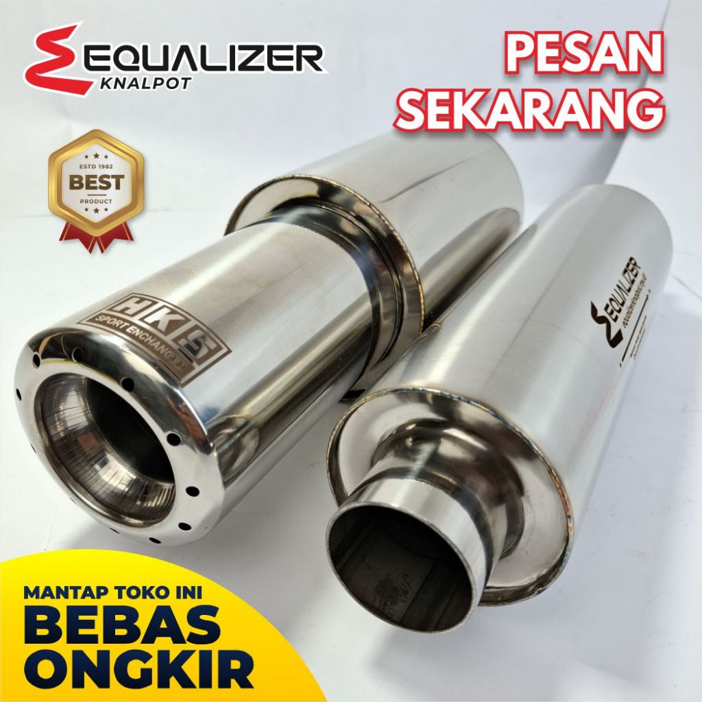 Knalpot Mobil Racing Mobil HKS Gronel Titan + Resonator Tube Equalizer Brio ,  Avanza ,  Sigra ,  Ru