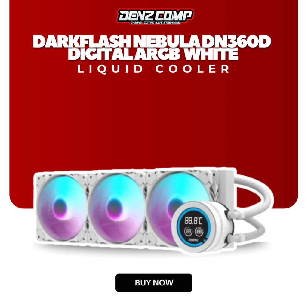DarkFlash NEBULA DN360D DIGITAL / DN 360D DIGITAL ARGB 360mm AIO Liquid Cooler - WHITE