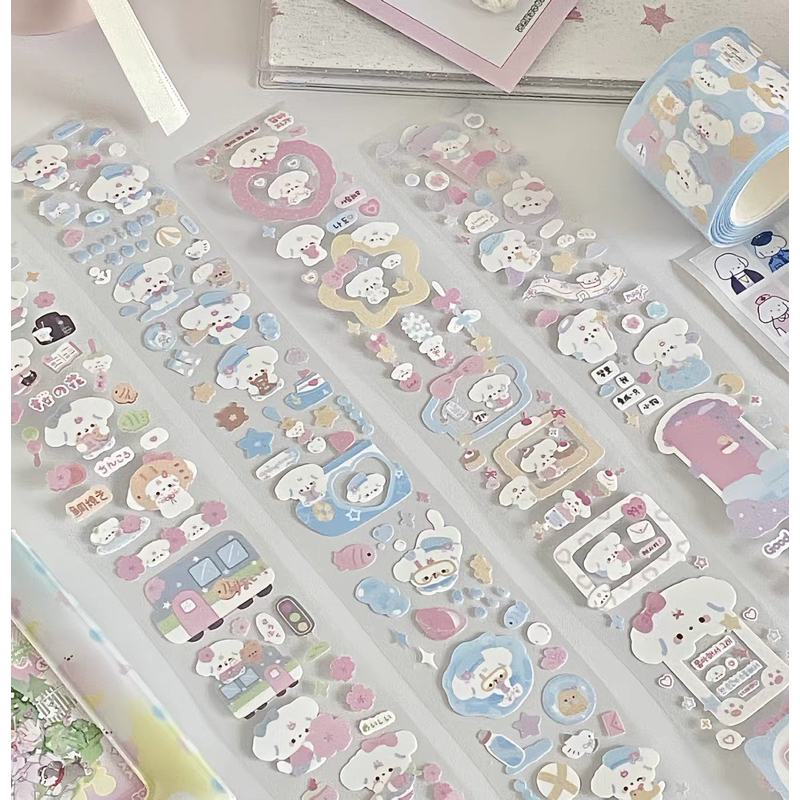 

sticker roll ecer 35cm sft tissue glitter confetti stiker dekorasi journal readystock B3024