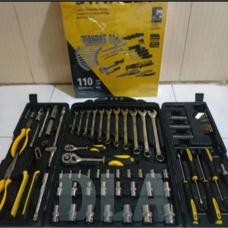 Stanley Kunci Shock set 110 pcs Tool Kit set alat perkakas