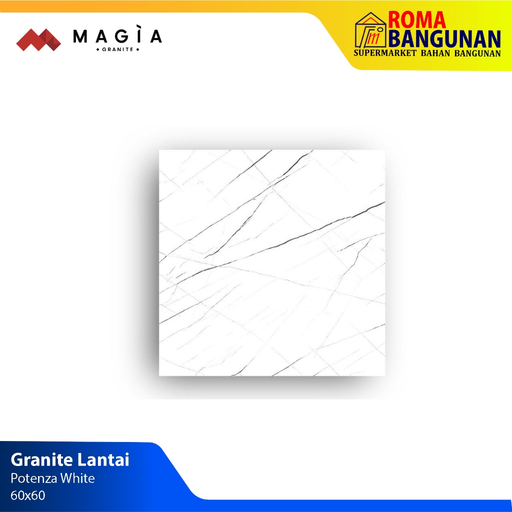 Magia Granit / Granit Lantai POTENZA WHITE GRANITE 60X60 (1.44M2)