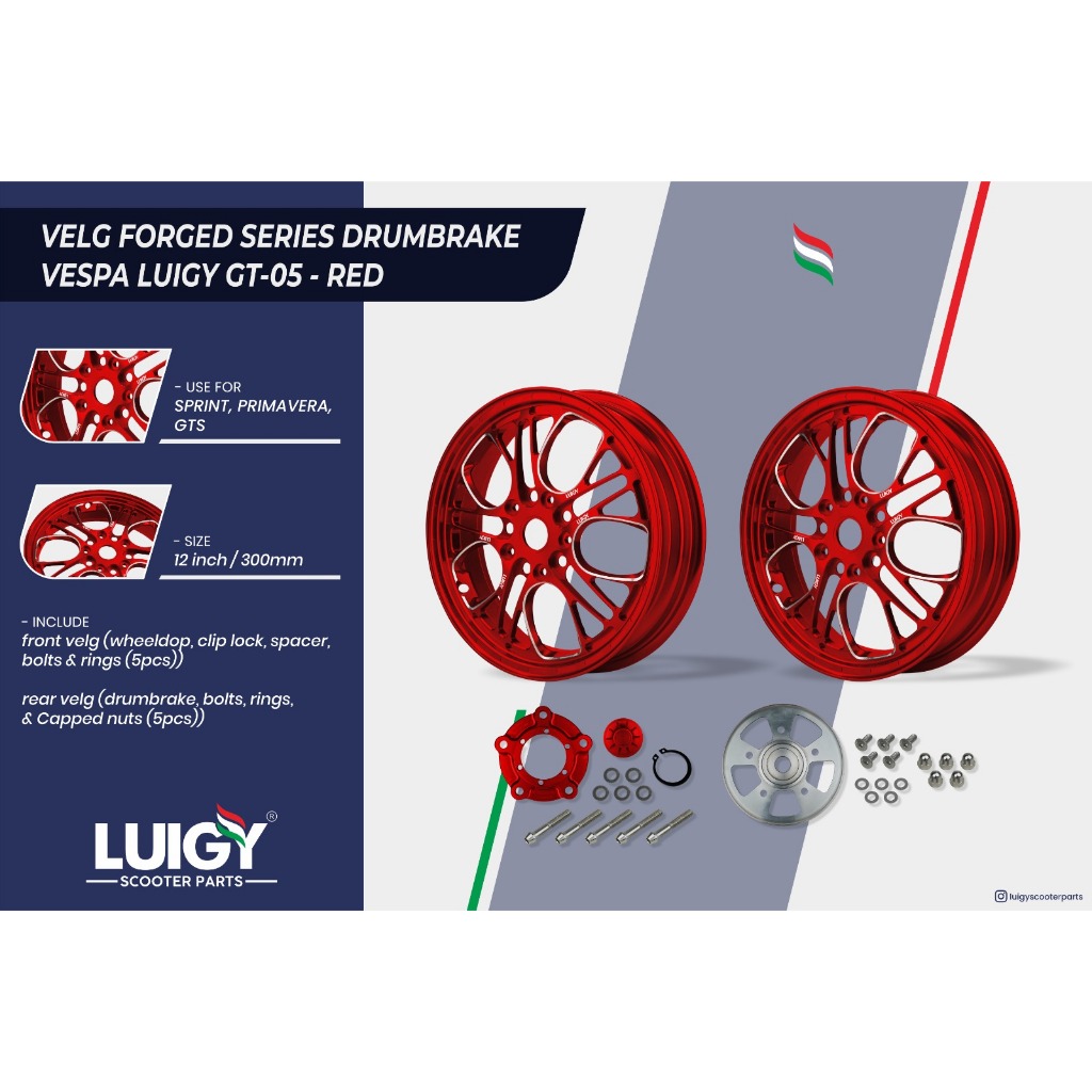 Velg Vespa Forged Series Drumbrake Vespa Luigy GT-05