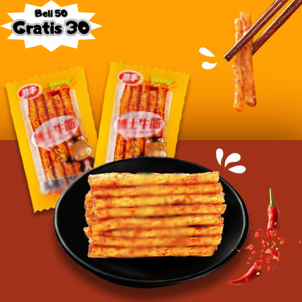 【Halal】Snack Unik Rasa Daging Sapi Cemilan Pedas Gluten Vegan Murah Makanan Ringan Cina Santai Camil