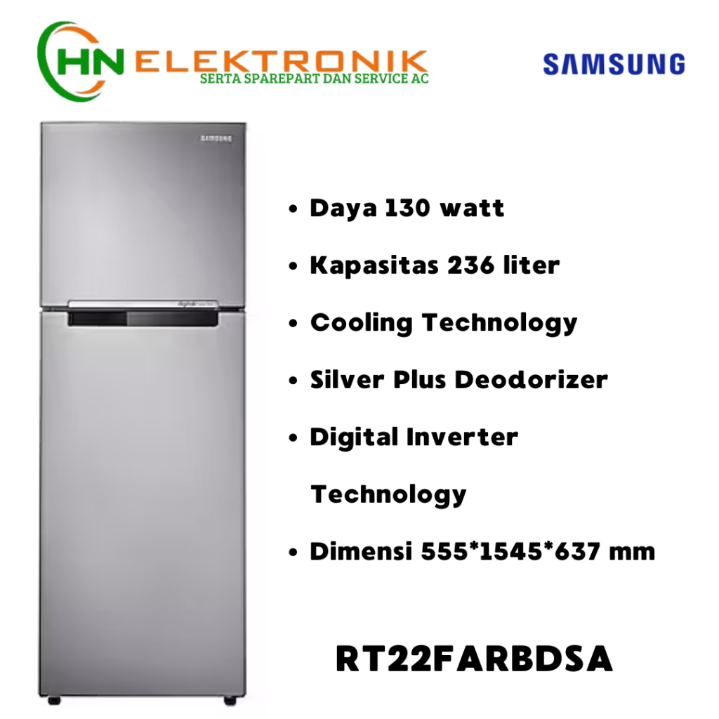 KULKAS SAMSUNG 2 PINTU RT22FARBDSA