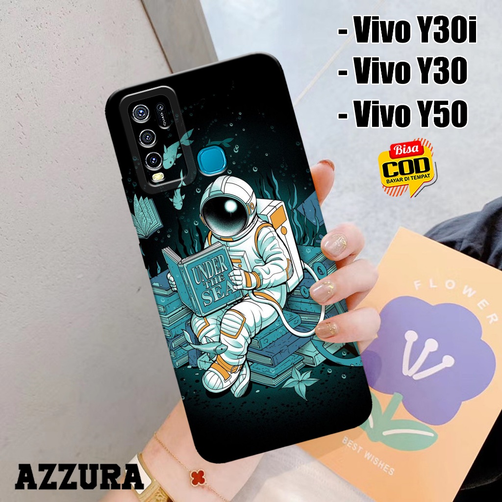 AZZURA - Case Vivo Y30i / Y30 / Y50 - Fashion Case Astronot - Softcase Vivo Y30i / Y30 / Y50 - Casin
