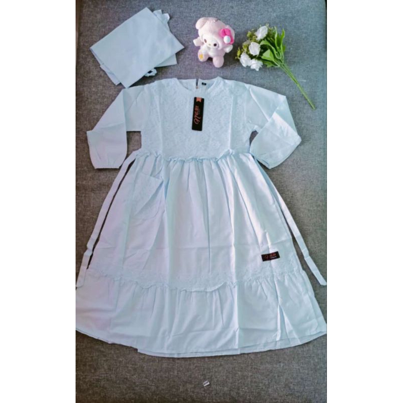 Gamis putih anak >> baju gamis anak burkat putih TK