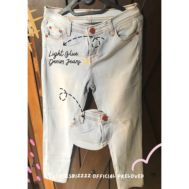 Skinny Jeans Second Hand Light Blue Denim