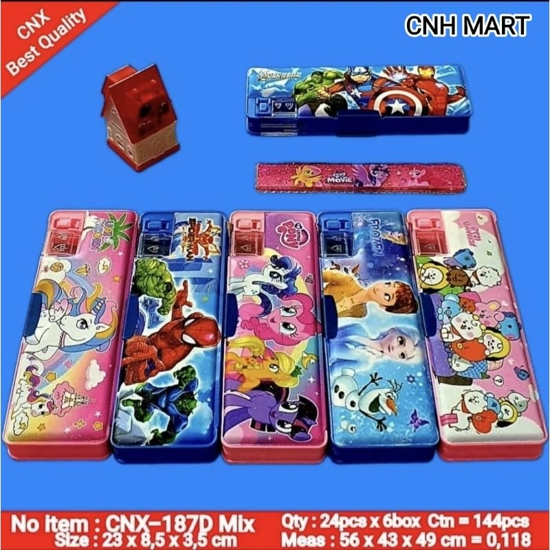

Kotak Pensil Magnet CNX - 187- Tempat Pensil Magnet + Serutan 2 Lubang Gambar Fancy