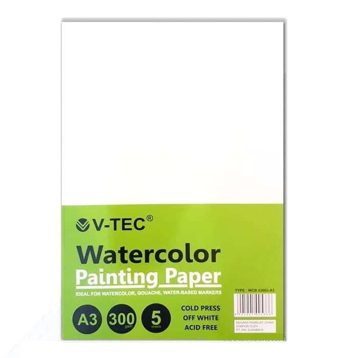 

V-Tec Watercolor Paper A3 300gsm Acid Free
