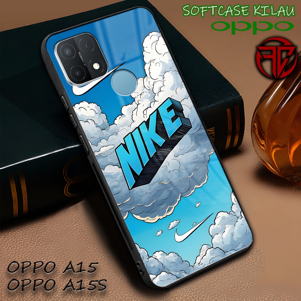 [SC48] Softcase Kilau Oppo A15 | Oppo A15s | Casing Kaca Mika | Kesing Keren Aesthetic [ Nike ] | Pe