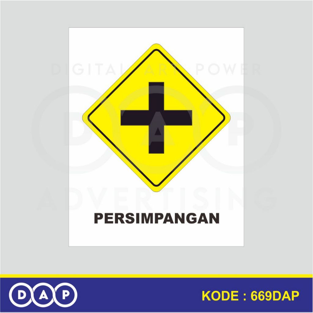 

669 - STIKER RAMBU PERSIMPANGAN - 40 X 50 CM - VYNIL - TERBAIK