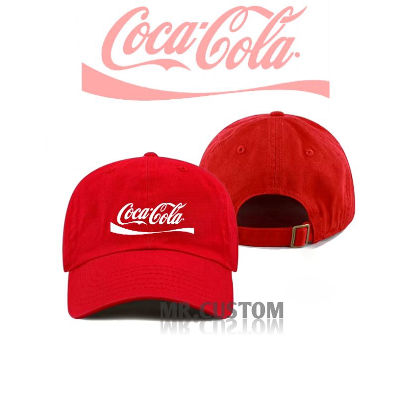 Topi Baseball Coca-Cola Logo/ Topi Bisbol Premium/Topi Baseball Fashion Pria Wanita Coca-Cola Logo