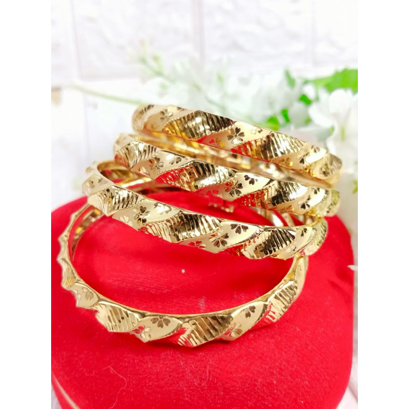 gelang kroncong gelombang gelang gelombang kembang gelang mirip emas asli