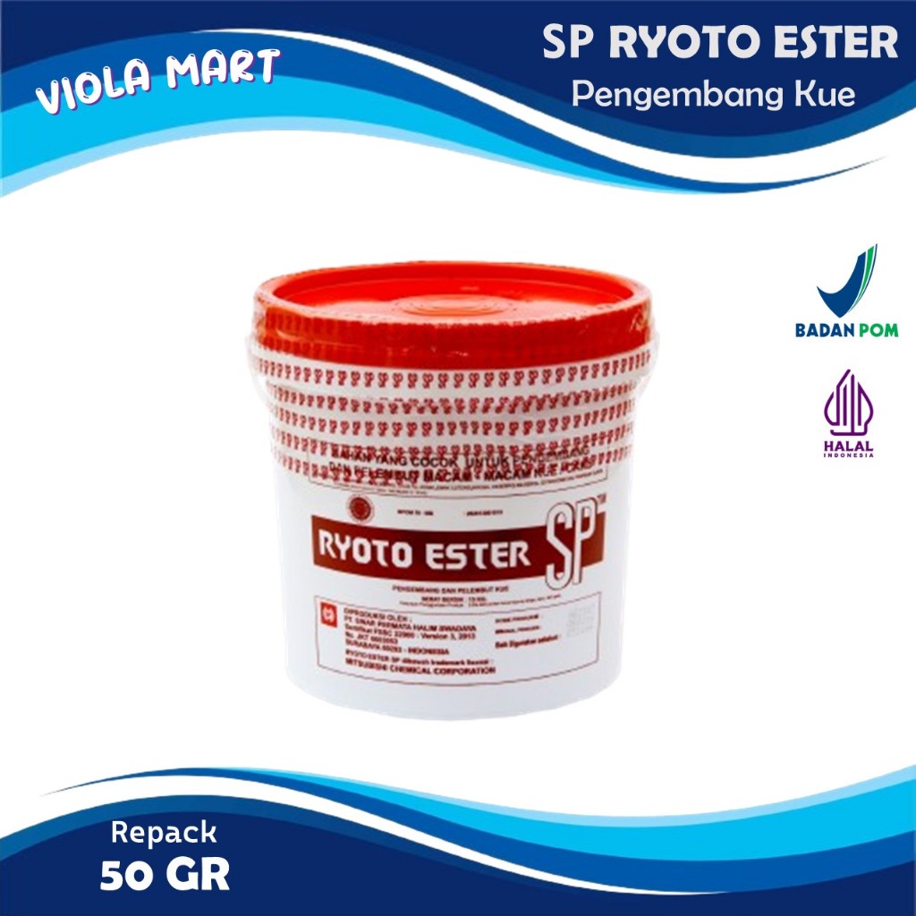 

SP RYOTO ESTER 50gr / Pengembang Kue {Tersedia Harga Grosir}