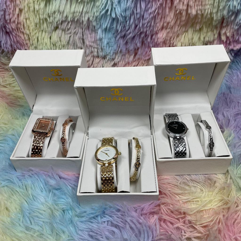 JAM TANGAN WANITA SET TERBARU - JAM TANGAN DAN GELANG 1 SET - WATCH BRACELET VIRAL