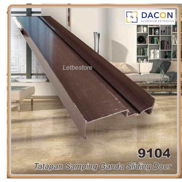 9104 Tatapan Samping Ganda Rel Ganda Sliding Door