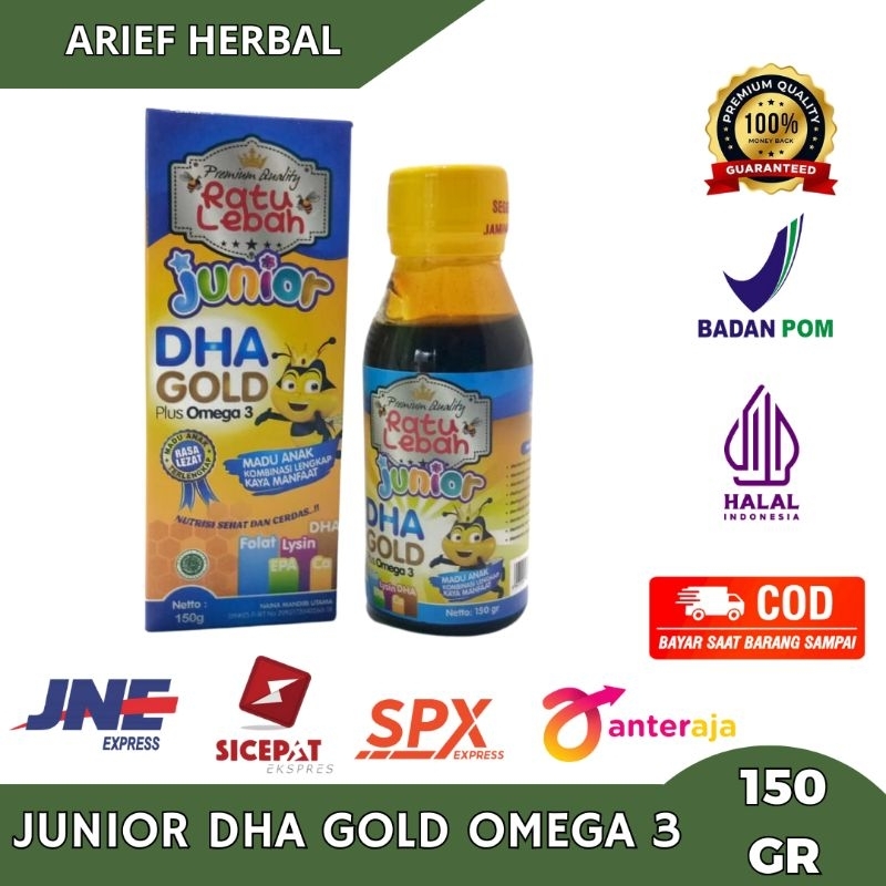 

DHA GOLD RATU LEBAH JUNIOR PLUS OMEGA 3 MADU ANAK 150GR