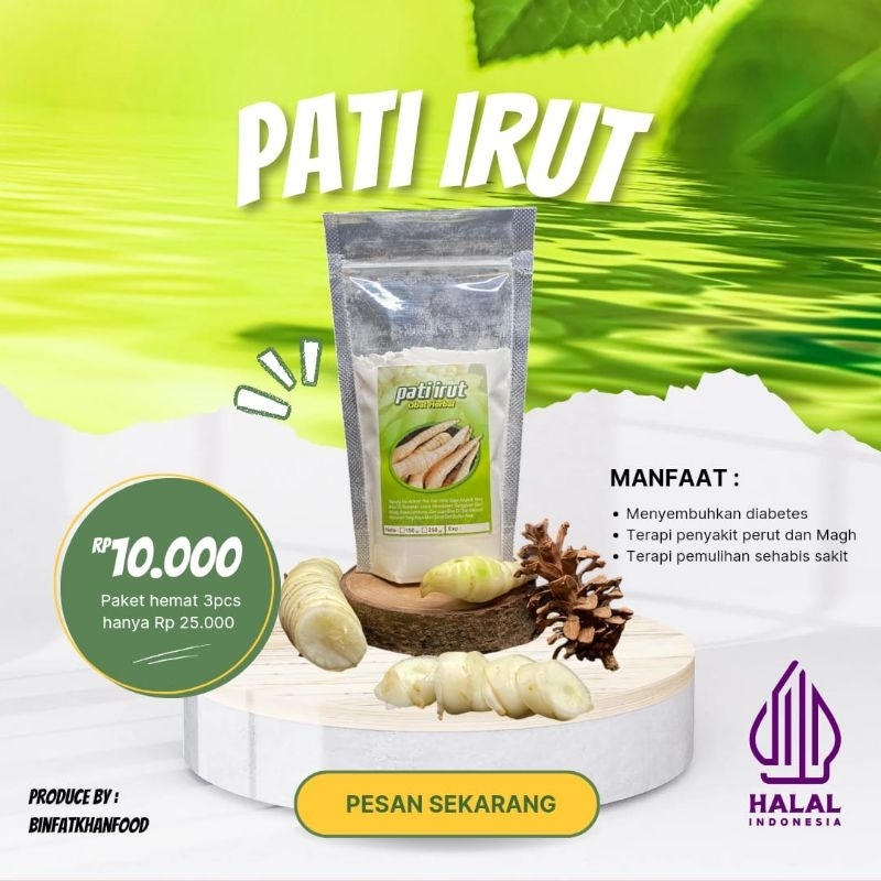 

pati irut asam lambung/pati garut/terapi perut/obat herbal/pencegah diare
