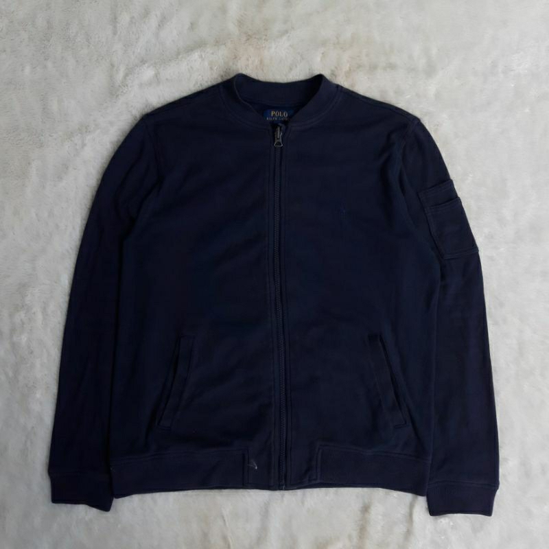 varsity zipper ralph lauren navy