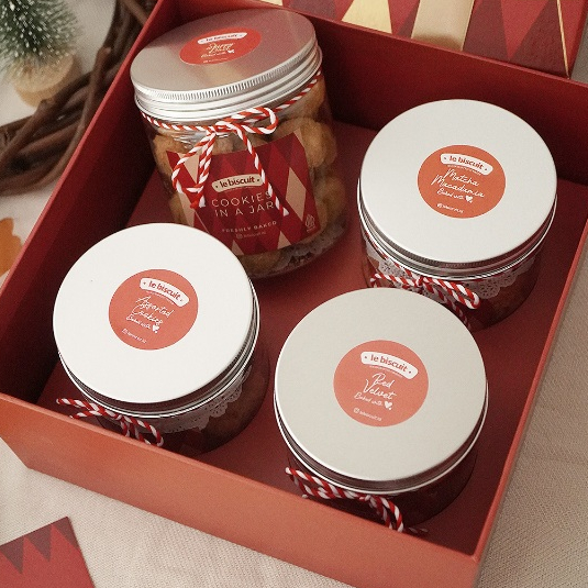 

le biscuit - Christmas & New Year Hampers - 4 Jar Soft Baked Cookies