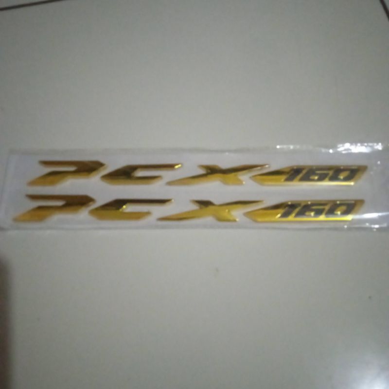 emblem PCX 160 gold sepasang