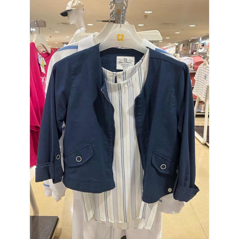 ONESET JAKET CROP WANITA BY C2 ORIGINAL MATAHARI ( S - XL )