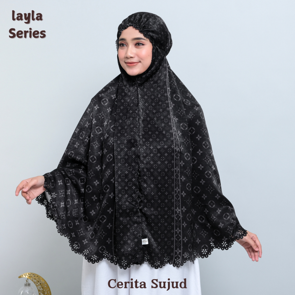 Cerita Sujud - Hijab Instan Bergo Hamidah Syari Jumbo Motif Premium Tali Layla Series