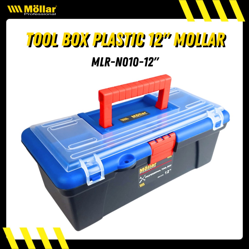 Mollar Toolbox Plastik 12" - mollar kotak perkakas 12 inch - tool box kit