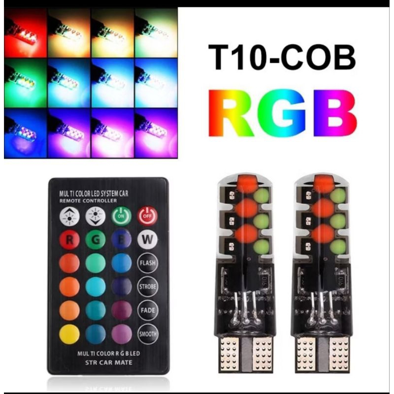 Lampu Led T10 RGB Remote